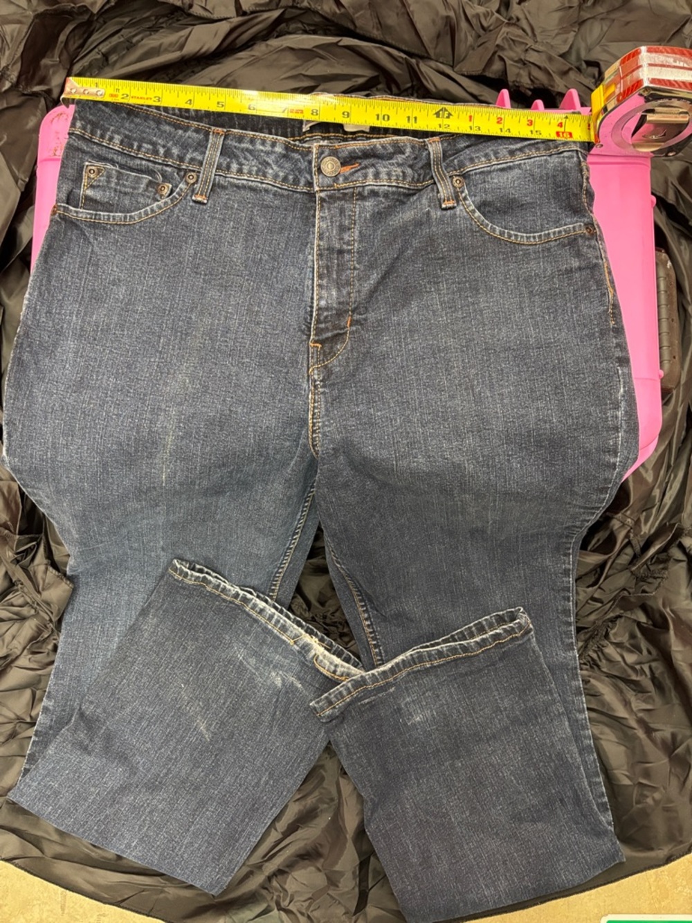 Levi's Dark Blue Denim Jeans with Tan Patch